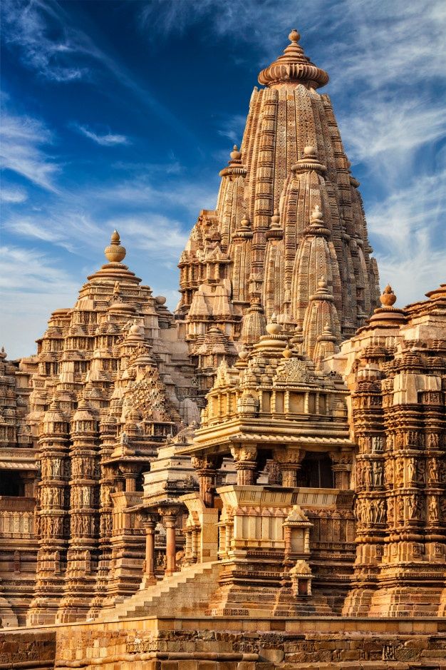 Premium Photo _ Famous temples of khajuraho, india